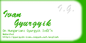 ivan gyurgyik business card